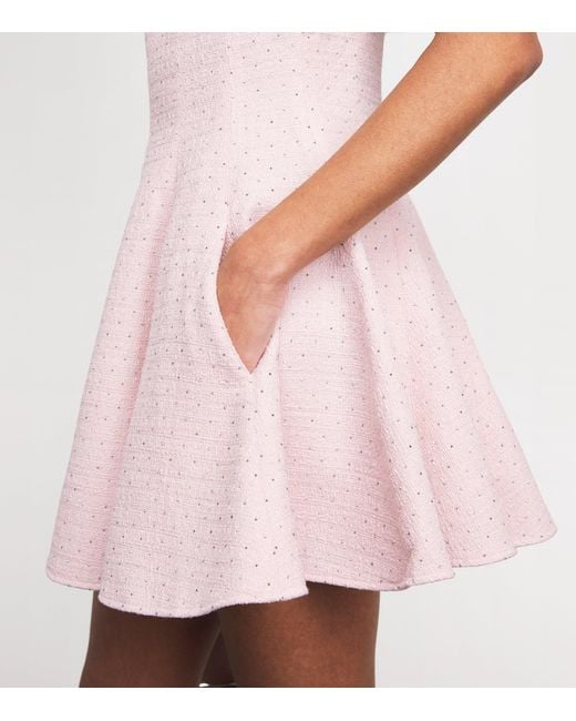 Maje Pink Tweed Mini Dress