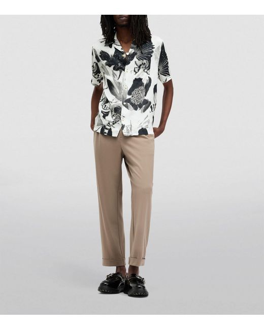 AllSaints White Frequency Abstract Print Shirt for men