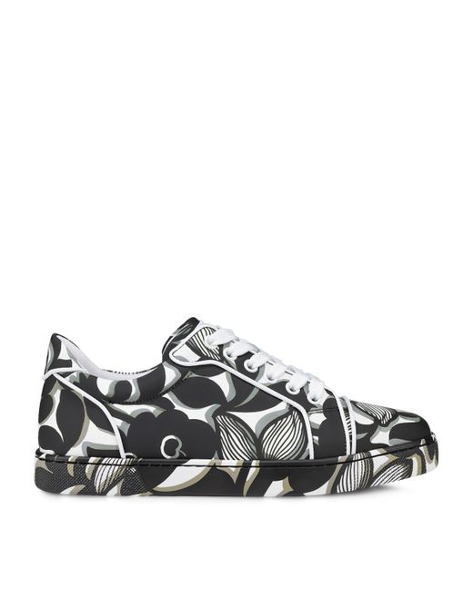 Christian Louboutin Black Vieira Orlato Leather Low-Top Sneakers