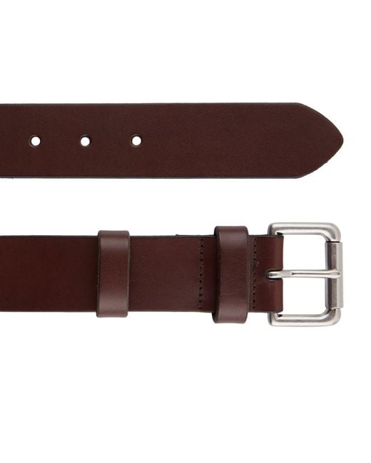 Polo Ralph Lauren Brown Leather Roller Buckle Belt for men