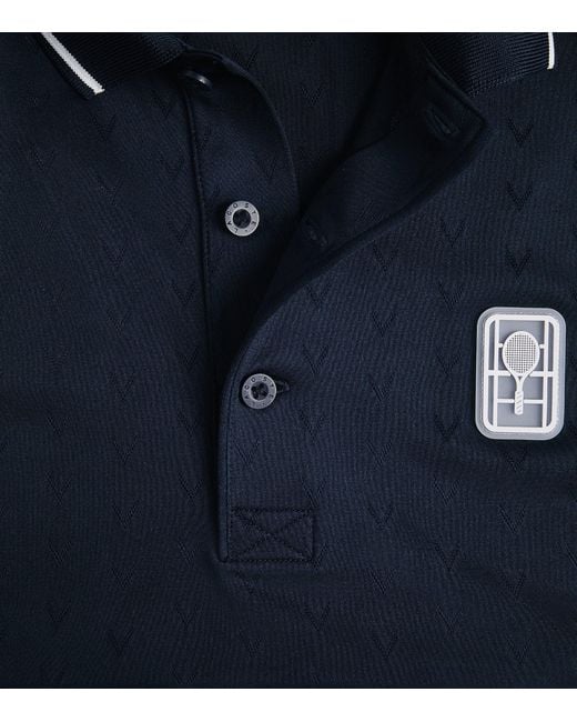 Lacoste Blue Tennis Heritage Ultra-Dry Stretch Polo Shirt for men
