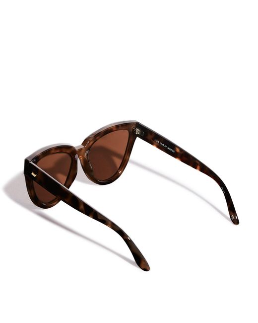 Le Specs Brown Oversized Liar Lair Sunglasses