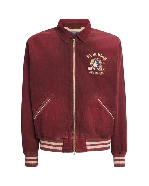Polo Ralph Lauren Corduroy Embroidered Track Jacket for men