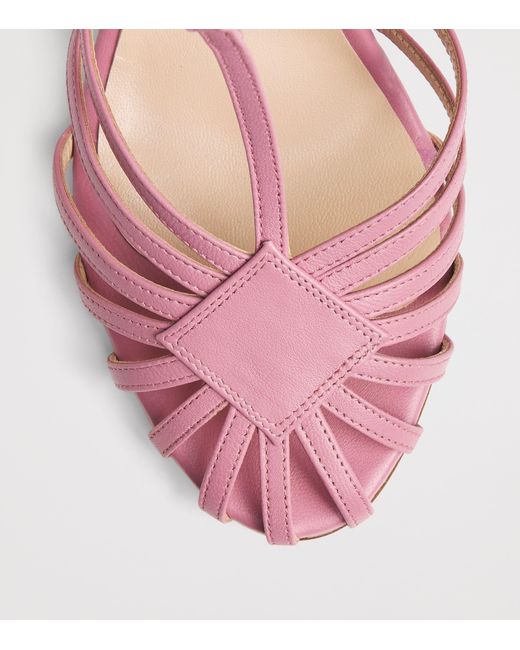 Eleventy Pink Leather Heeled Sandals 120