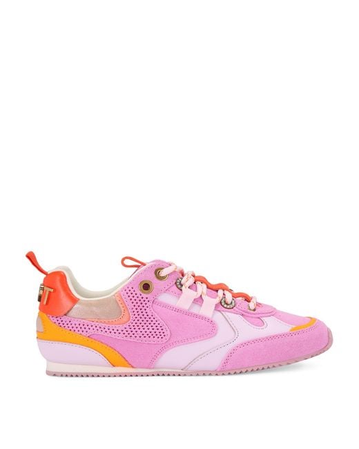 Kurt Geiger Pink Suede Kurt Runner Sneakers