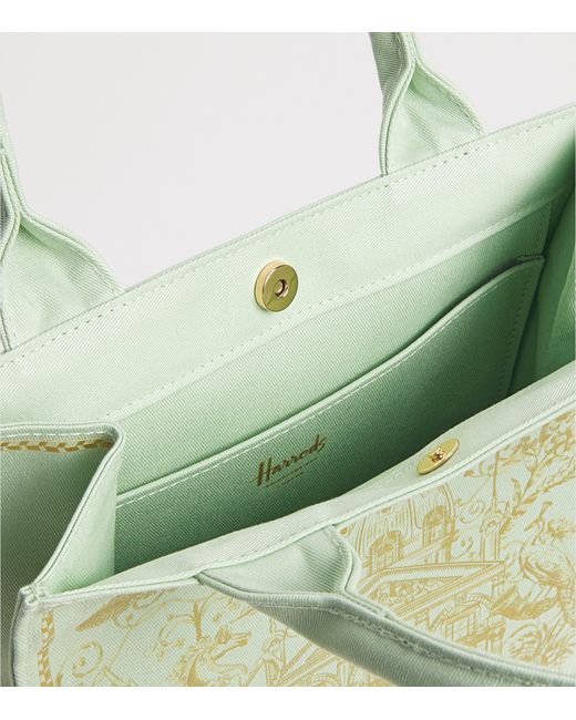 Harrods Yellow Small Building Shopper Bag