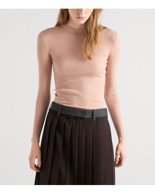 Prada Pink Wool Sweater