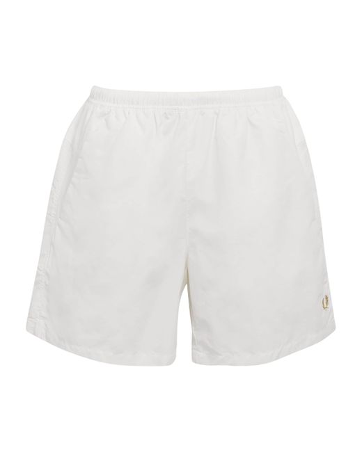 Fred Perry White Taslan Tennis Shorts for men