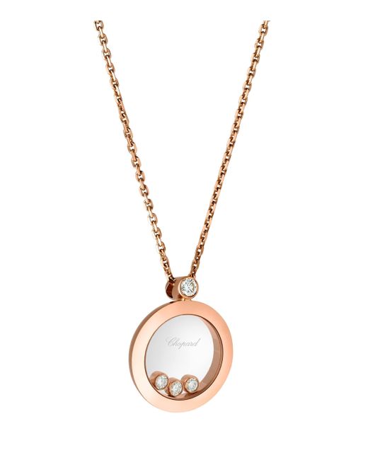Chopard Metallic And Diamond Happy Diamonds Pendant
