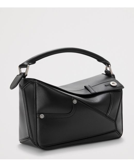 Loewe Black Small Calfskin Puzzle Panta Top-Handle Bag