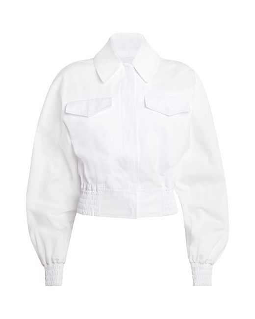 Sportmax White Cotton Gala Shirt Jacket