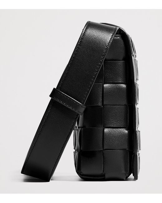 Bottega Veneta Black Leather Orto Messenger Bag for men
