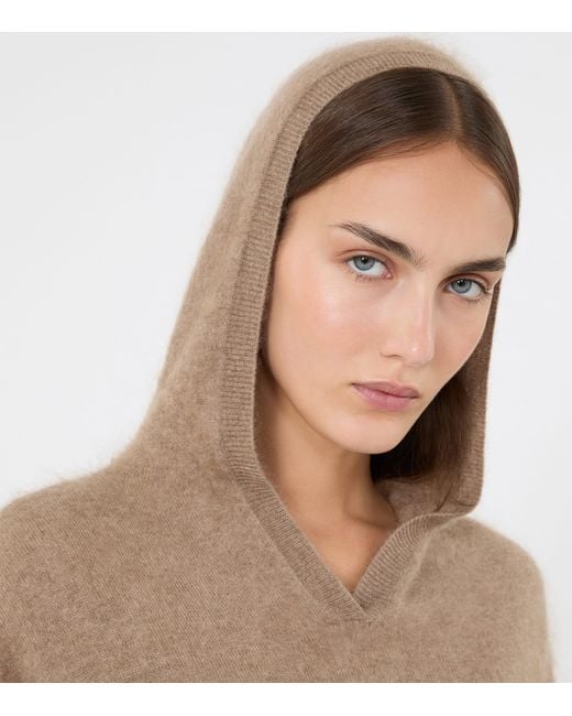 Max Mara Brown Cashmere Hooded Sweater