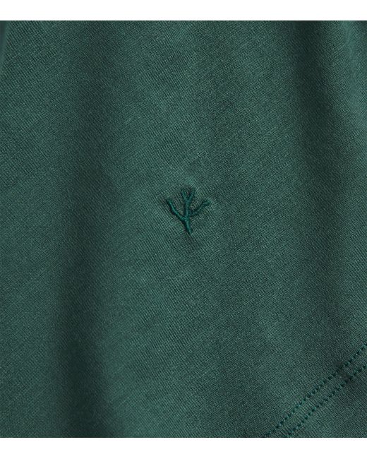 Isaia Green Silk-Cotton T-Shirt for men