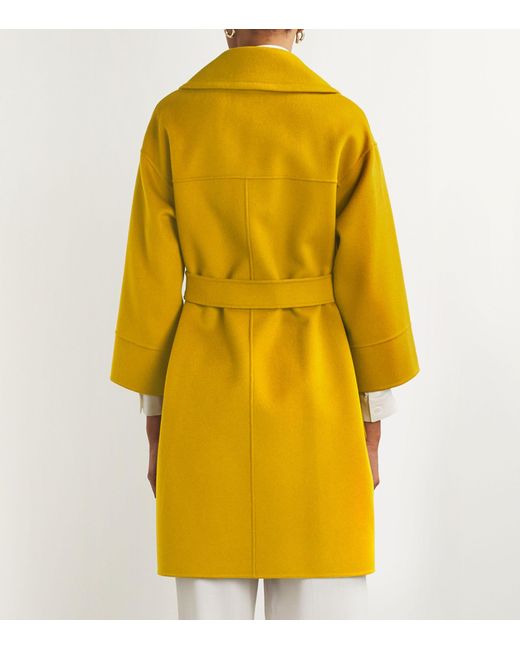 Max Mara Yellow Virgin Wool Coat