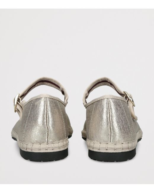 Flabelus White Flor Mary Jane Flats