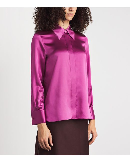 Lafayette 148 New York Pink Silk Shirt