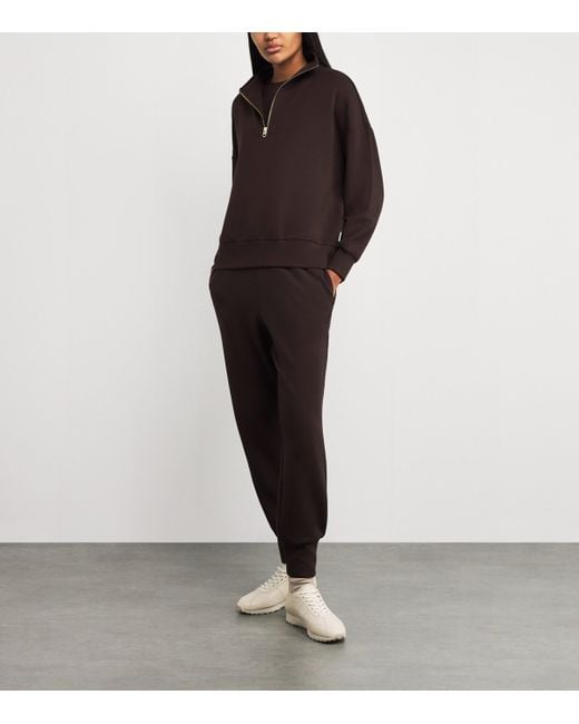 Varley Brown Doublesoft Hawley Half-Zip Sweatshirt