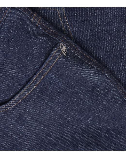 Brioni Blue Organic Denim Meribel Straight Jeans for men