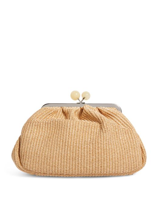 Weekend by Maxmara Natural Medium Woven Pasticcino Clutch Bag