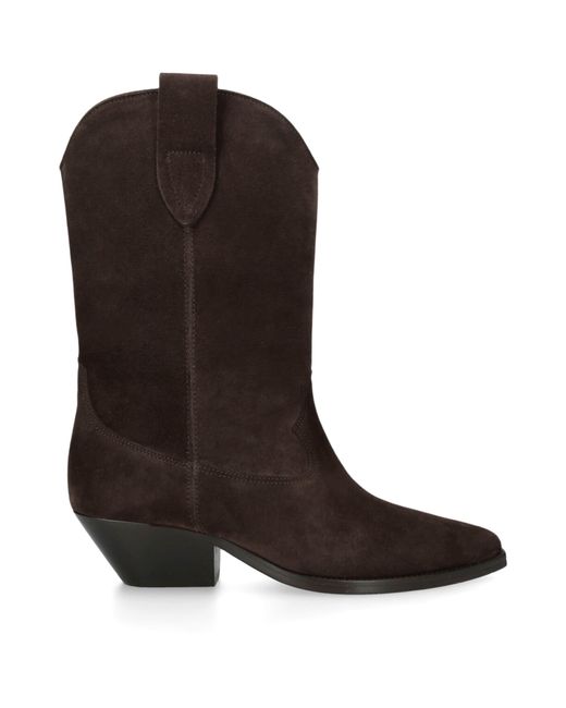 Isabel Marant Brown Suede Duerto Cowboy Boots 40