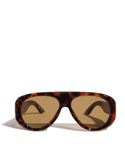 Le Specs Brown Dream Boat Aviator Sunglasses