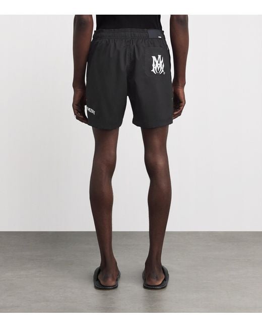 Amiri Black Logo Swim Shorts for men