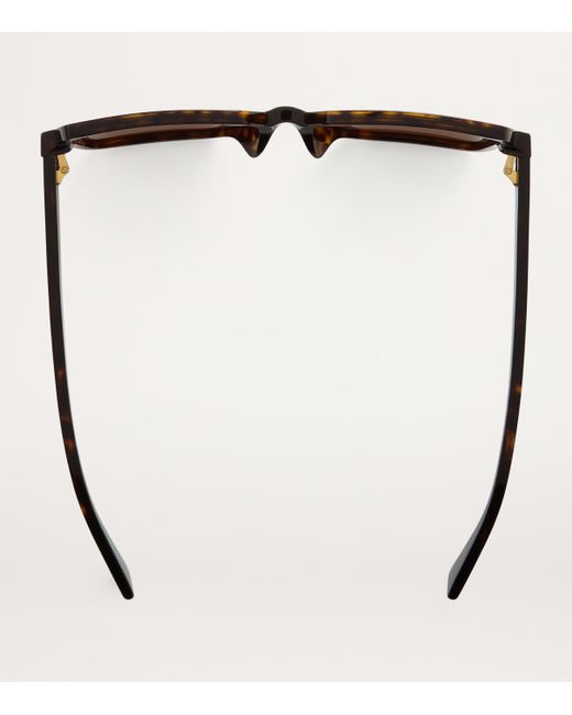 Bottega Veneta Brown Rectangular Sunglasses
