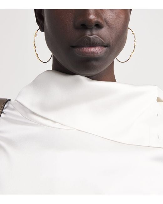 Jacquie Aiche Metallic And Diamond Sophia Hoop Earrings