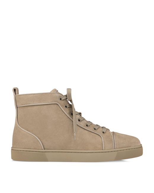 Christian Louboutin Brown Louis Orlato Suede High-top Sneakers for men