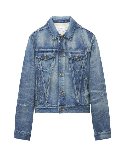 McQueen Blue Denim Jacket for men