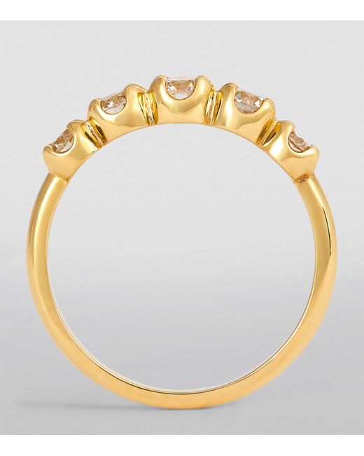 Jennifer Meyer Yellow Gold And Diamond Graduated Ring