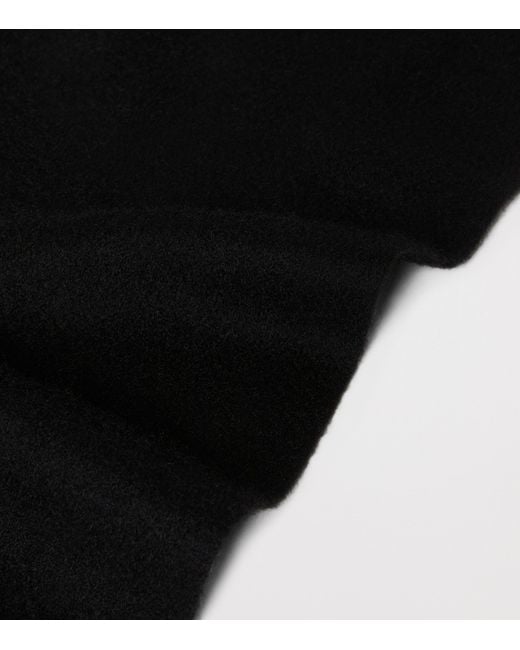 Max Mara Black Cashmere Monogram Scarf