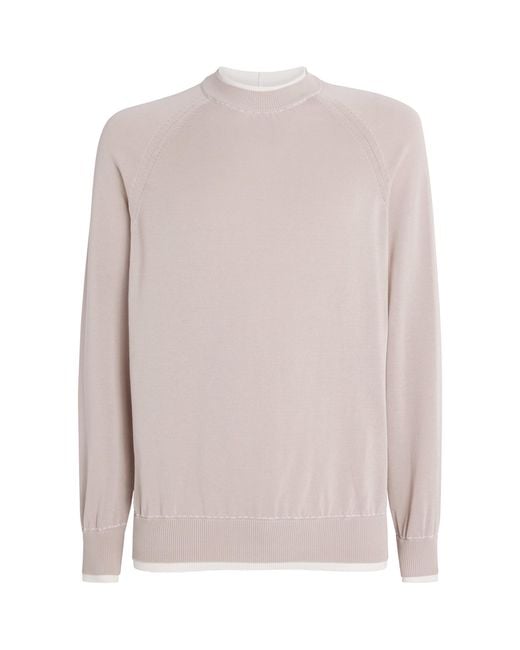 Eleventy Pink Cotton Sweater for men