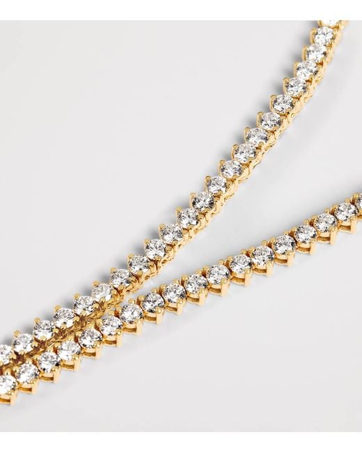 Harrods Metallic And Diamond Tennis Necklace