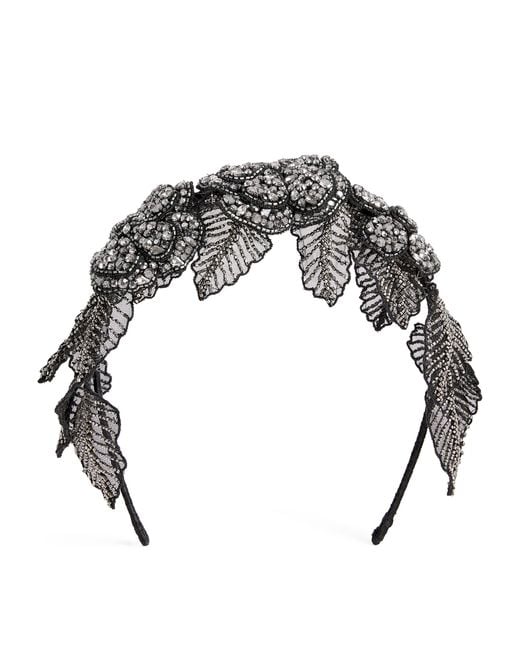 Jennifer Behr Gray Crystal Casablanca Headband