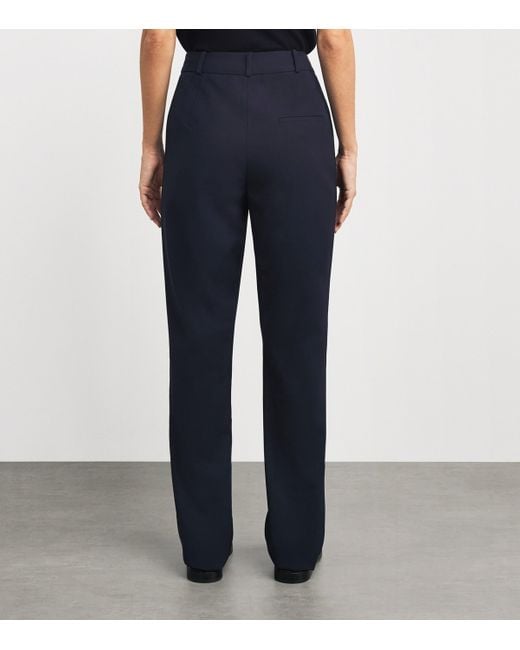 Claudie Pierlot Blue High-Rise Cigarette Trousers