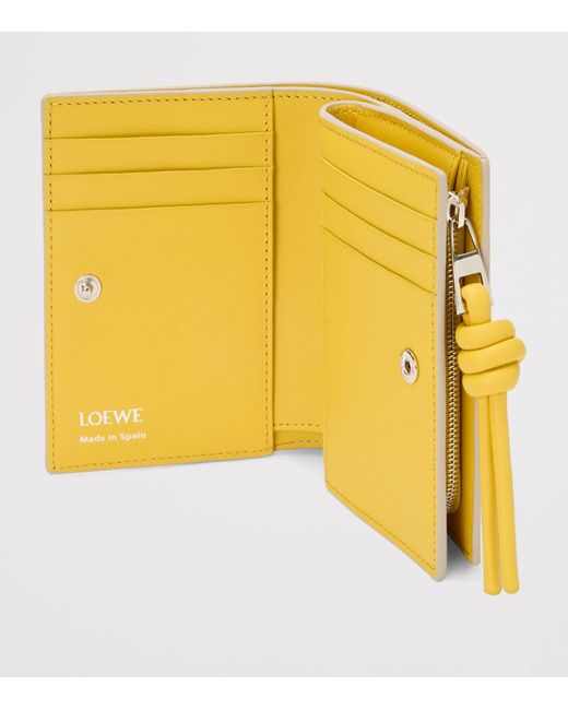 Loewe Gray Leather Knot Wallet