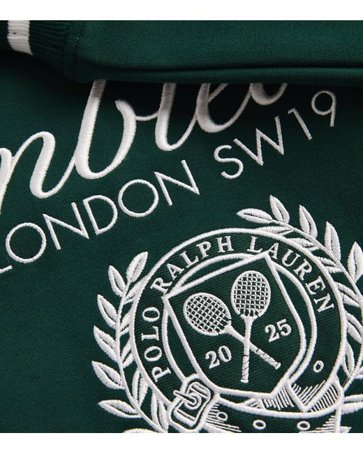 Polo Ralph Lauren Green Cotton-Blend Embroidered Bomber Jacket
