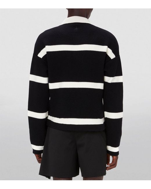 J.W. Anderson Black Striped Polo Sweater for men