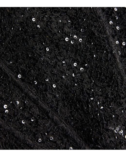 Kiki de Montparnasse Black Silk-lace Beaded Corset