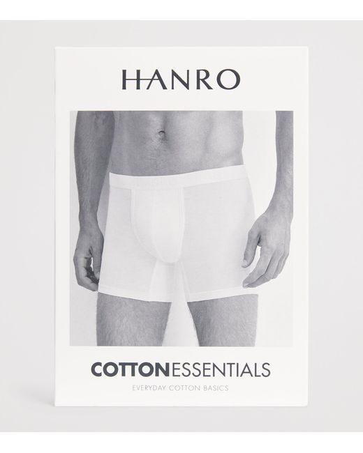 Hanro White Stretch-Cotton Essential Trunks for men