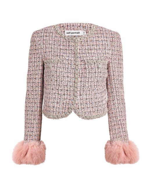 Self-Portrait Pink Tweed Jackets