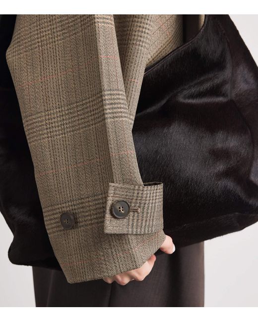 Rohe Brown Virgin Wool Suede-Collar Blouson Jacket