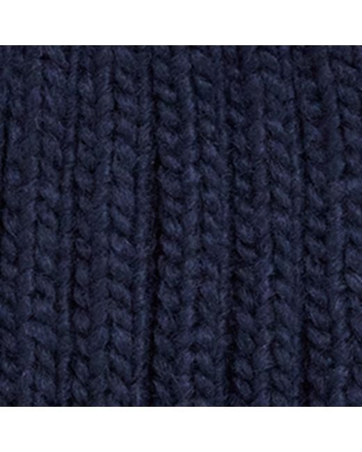 Barbour Blue Lambswool-Blend Kelson Beanie for men