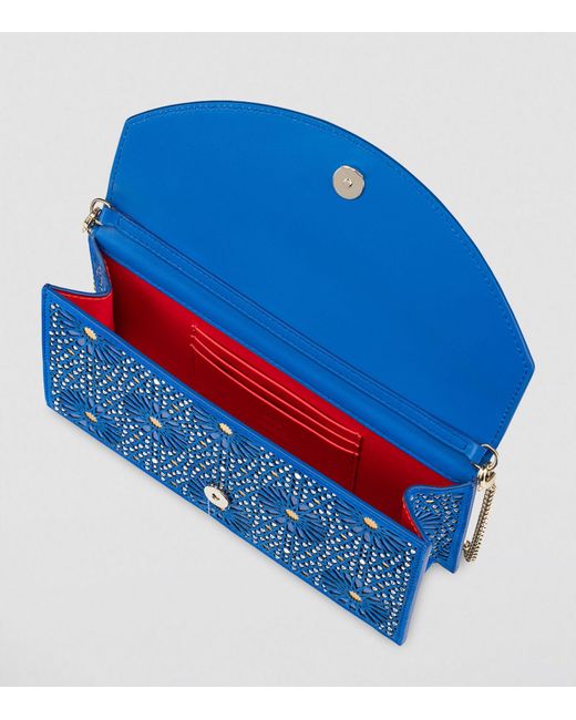 Christian Louboutin Blue Ramadan Exclusive Loubi54 Moucharastrass Clutch Bag