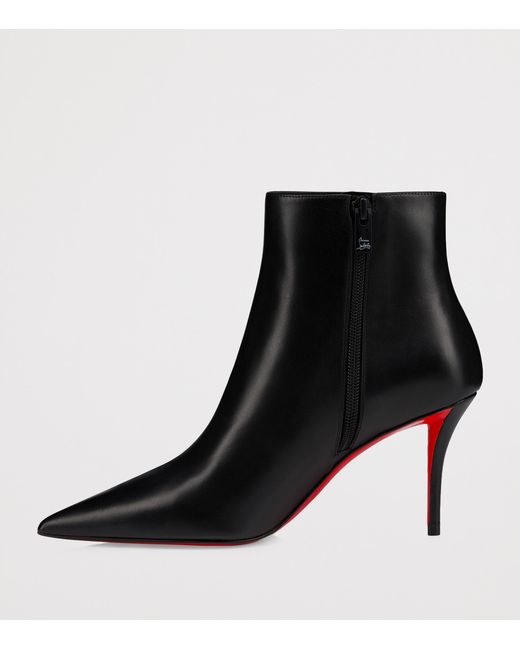 Christian Louboutin Black Miss Z Booty 80 Leather Boots