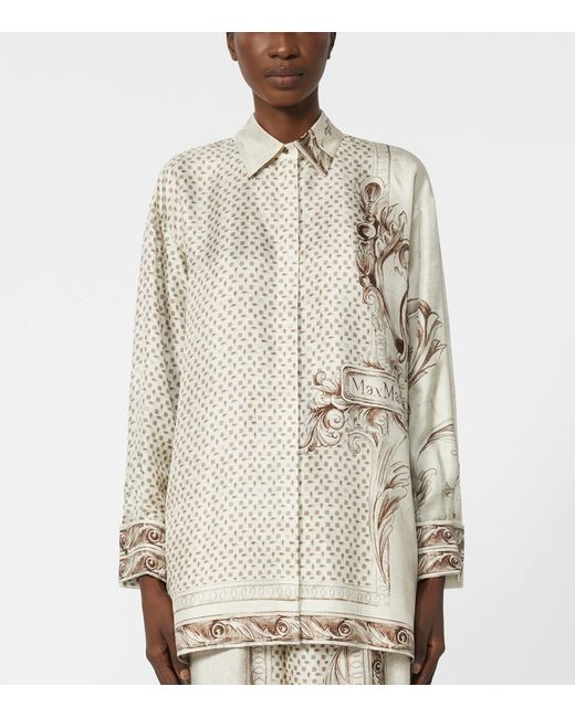 Max Mara Natural Silk Printed Shirt