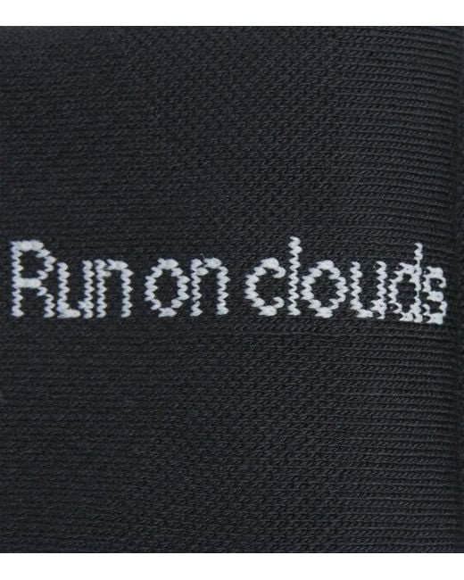 On Shoes Black Logo Socks