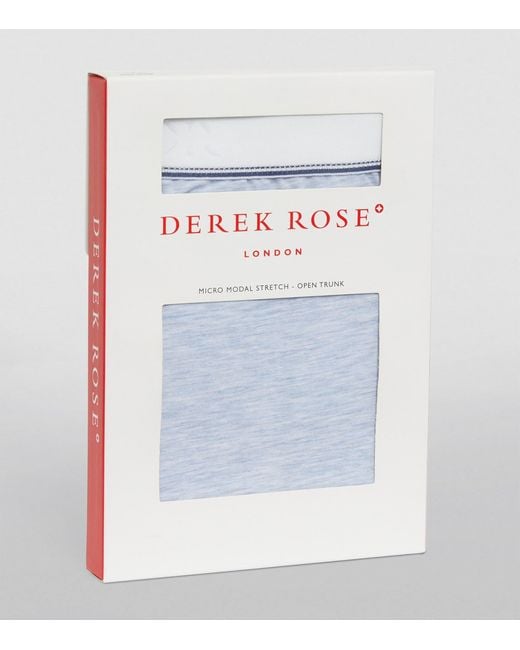 Derek Rose Blue Micro Modal Trunks for men